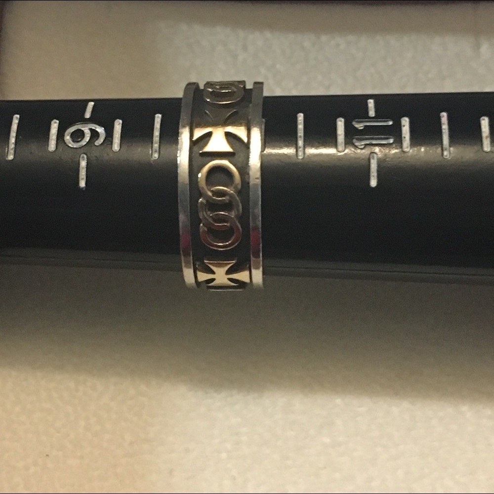 SOLD Retired James Avery sterling/14k Cross ring - Picture 3 of 3